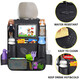 Great Luck Car seat back storage bag chair back multi-function storage rack car rear seat storage bag waterproof storage net bag car interior supplies Oxford cloth-black larger model