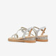 
Heshe (TATA) beautiful wedge sandals for women wearing one-strip fashion sandals for summer 7UA03BL4 Silver 39