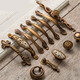 
XMSJ American antique yellow bronze furniture hardware handle European cabinet cabinet drawer wardrobe door handle new Chinese small 6627 yellow bronze-96
