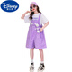 Disney Summer Girls Summer Overalls Set 2025 Neue Kinder mit mittlerer bis großer Kinder modische süße Kinder dünne Shorts Pink 140 (geeignet für 130-140 cm, 7-9 Jahre alt)