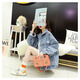 Girl Coreana Fashion Fashion Casual Versátiles de mezclilla Versátil para mujeres 2025 Primavera y otoño Nuevo Internet Celebrity Street Hong Kong Top Light Blue M