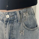 Mays Will trousers waist is greatly changed to a small waist, a magical tool for women's ins fashion, versatile chain metal pins, butterfly decoration, simple and elegant, two large butterfly pins