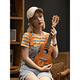 Onevan Ukulele Girl Anfänger der Sprache Einstieg der Kinder Erwachsener kleiner Gitarre 23-Zoll Uklili Männlicher Schüler 21-Zoll