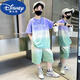 Disney (Disney) Jungen Sommeranzug Dünne 2024 neue Kinder Sommerkurzärmel-Shorts mittelgroße Kinder im Sommerstil hübsch und modisch 689-GREY-Anzug 170