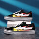 Yingwen Skateboard Shoes Flat Shoes Men Месть x Storm Shorm Storm Lightning Flame Canvas Shoes Men Casual Shoes Lightning Orange (подошва второго поколения) 44