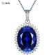 Princess Pei Meng Oval Tanzanite Sapphire Necklace Pendant Women's Silver Versatile Colorful Pendant Clavicle Color Main Stone 8X10mm No Chain