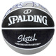 SpALDING Basketball Adult No. 7 Painting Design High Elastic Soft Hand Rubber Anti-Slip Outdoor Training Ball 84-681Y