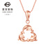 Caibai Jewelry 18K Gold Pendant Fashionable 18K Rose Gold Dolphin Ring Necklace KJ Dolphin Necklace
