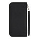 Sky Forest Passport Bag Travel Document Storage Ticket Clip RFID Card Bag Multi-function Zipper Passport Clip Black