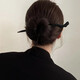 Princess Xiang hairpin ancient style simple modern Chinese style daily wooden hairpin wooden hairpin one-word hairpin temperament hairpin black hairpin 10-piece set