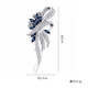 Feihua corsage brooch women's creative jewelry fashion jewelry anti-exposure pin suit women's gift practical high-end exquisite iris blue 1 piece