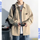 Idee (Zhuyifan) Fett großer Größe 240 Jin [Jin entspricht 0,5 kg] Langarm Shirt Herren Frühlings- und Sommer- und Herbstjacke Herren-Lose und Fett und großer Hemd Herren Mode C867 White M 90-110 Jin [Jin gleich 0,5 kg]
