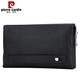 Pierre Cardin/Pierre Cardin brand deer leather men's handbag genuine leather business men's clutch soft leather large capacity fashion boutique handbag men's bag new style black deer leather clutch [235*140*70mm]
