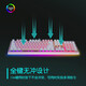DEARMO F31 mechanical keyboard wired keyboard gaming keyboard 104-key RGB backlight keyboard eating chicken keyboard computer keyboard rose gold black axis