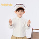 Balabala children's clothing boys' shirts 2024 spring classic lapel children's long-sleeved bottoming shirt college style 208124102104