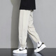 PUUM Pantalones para hombres Summer de hielo suelto de verano Seda American Sports American Deportes de secado rápido Pantalones de trabajo para hombres 303 Khaki XL