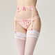 Curious Miss Blanc Stockings Sexy European et Américain Hot Pantyhose pantalon Garters Bow JK chaussettes de la Saint-Valentin Rose Rose L