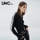 Jin Yujie City 100% cotton long-sleeved knitted cardigan for women's short spring and autumn hooded pure cotton shirt underneath S223SW693 Laiser Black M is suitable for 100 Jin [Jin equals 0.5 kg] or less