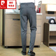 Pier Cardin casual pants men's small trousers thin men's spring and autumn business casual men's pants straight Korean summer trousers slim 509-N9906 (ice silk cropped pants) black 30