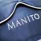 MANITO Classic Silk Travel Set Mulberry Silk Eye Mask Pillow Combination Gift Set Deep Sea Blue + Silver