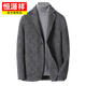 恒源祥高档轻奢阿尔巴卡手工羊驼绒双面呢西服男士羊毛小西装毛呢外套男 短款西装 M