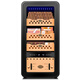 CIGARLOONG 48HC intelligent precise constant temperature and humidity cigar cabinet cedar wood shelf compressor air-cooled fashionable curved Cuban cigar cabinet small home red wine cabinet 48HC black cedar wood shelf + curved + constant temperature and humidity