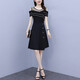 WeiLuoXuan (WeiLuoXuan) 2025 summer new dress for women with ruffle off-shoulder mesh splicing fashionable light luxury temperament covering belly 6231 picture color L Recommended 98-115Jin [Jin equals 0.5 kg]
