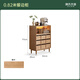 Genji Muyu solid wood sideboard modern minimalist restaurant storage cabinet oak glass cabinet home storage cabinet 0.82m sideboard (820*400*1110mm)