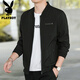 Playboy (PLAYBOY) jacket men's coat men's autumn and winter tops casual trendy slim baseball uniform black XL