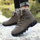 Tyoy Snow Boots Herren-Baumwollschuhe Winter Herrenstiefel Nordost-Baumwollschuhe Großgröße Kaltresistent und Vlies verdickte wassere Baumwollschuhe Herrenkhaki-Baumwollschuhe 9910 40