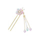 WEISHINI (WEISHINI) Children's Ancient Style Hanfu Hair Accessories Girls' Updo Hairpins Chinese Style Girls' Step Headbands Tassel Hairpins Hair Accessories 4# Purple Flower Three Little Flowers