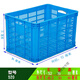 臣埠新款塑料筐快递长方形加厚水果大号蔬菜塑胶货框子工厂收纳服装周 520尺寸520*360*310mm 蓝色