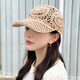 NZTK Baseball Cap Women's Summer Thin Hollow-Anschlusse für Frauen Sommer vielseitiger Strickhut modische und modische MT684 Gray 55-60 cm