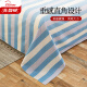 Bejirog old coarse cloth sheet single piece thickened quilt sheet washable double bed cover striped blue 200*230cm