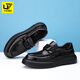 
U7 brand men's shoes summer British business formal casual leather shoes for men 2025 new genuine leather one-foot shoe black A831-308-F8 41 leather shoes standard size