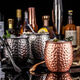 Gong Shengyao Hammer Dot Copper Cup Moscow Mule Cup Moscowmule Stainless Steel Cocktail Metal Wine Glass Bar Cup Rose Gold Hammer Dot Cup 530ml
