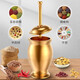 RSRDDY solid brass medicine jar brass medicine pounder handmade old medicine jar garlic pounder medicine jar brass cup Chinese medicine medium jar mouth 80mm inner depth 115mm