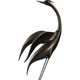 Kangxinya crane sculpture egret swan red-crowned crane imitation copper color pool landscaping sales courtyard garden landscape decoration ornaments cyan E type imitation copper color Dingjin
