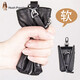 Hush Puppies large capacity key bag for men and women universal multi-functional top layer cowhide key bag soft leather men's key button