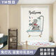 Lei Lian Deer punch-free printed blinds blackout lifting roller blinds kitchen bathroom bedroom living room office home Shen Yun new bead upgrade_printing
