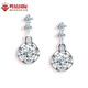 Mingzuan International Diamond Stud Earrings for Women/Diamond Earrings for Wedding and Engagement Earrings\/Ear Drops Can Be Customized in Platinum and White Gold. Perfect. A total of about 34 minutes of shiny version.