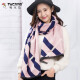 Woodpecker (TUCANO) Scarf Women's Spring Scarf Korean Style Long Two-Purpose Large Scarf Fashion Holiday Gift W0137A Pink Blue