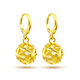 Putino 24.k gold earrings transfer bead earrings earrings earrings earrings pure gold 999 gold ins retro circles 18.k women's transfer bead earrings pair gift box gift bag 2.7g