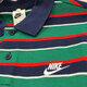 
Nike striped short-sleeved T-shirt in summer new sportswear loose casual breathable lapel POLO shirt top FN3897-410 blue and green stripes L