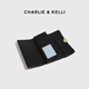 CHARLIE&KELLI CK品牌包包女包2025新款简约钱包卡包长款手拿包生日礼物送女生 黑色【京仓配送 礼盒包装】