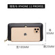 
Crocodile shirt top layer cowhide fashion linden tree handbag women's long wallet wrist bag birthday gift 5896 black