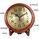 Hense solid wood clock base hanging dual-purpose clock living room desktop table clock home clock quartz clock HW160 clock + bracket (can be placed or hung on the wall)