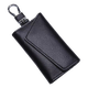 Moepeqdaishu Key Bag Herren-Leder-Schlüssellatze für Frauen mit großer Kapazität mit Multifunktions-Multifunktions-Cowide-Karteiche-Kartenbeutel von Waldkartentasche Black [echtes Leder] + Geschenkkartenbeutel