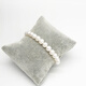Drops of water form freshwater pearl bracelets, retractable elastic rope pearl bracelets, easy to wear and practical gifts, 7.3-8.3mm white pearls (Industry Specifications8-9mm)