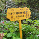 Zhongnuo Jiucheng anti-corrosion wooden vertical sign, care for flowers and grass sign, green custom sign, lawn sign, warning sign X08 ground sign 18x30cm, pole length 65CM